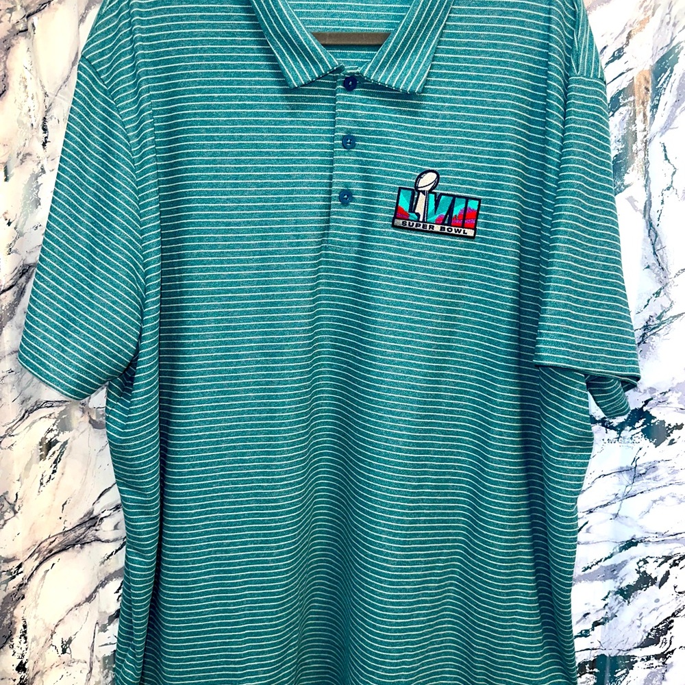 Super Bowl LVII Antigua Tribute Polo Golf Shirt PHI EAGLES 🦅 men 3xl
